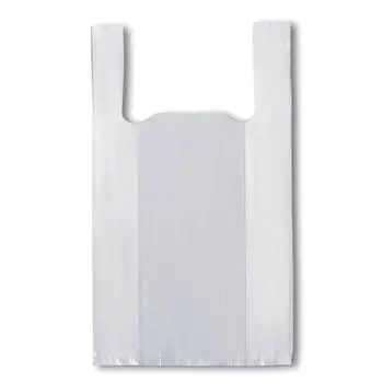 Plastmasas maisiņi ar rokturiem (T-krekls tipa) | 40x60 cm | Balts | 200 asv dolāriem-tirdzniecība, pārtika, izmantot, pārstrādāt, atkārtoti
